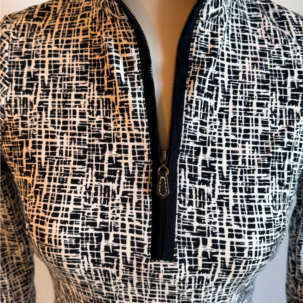 J. McLaughlin Elegant Black and White Patterned Dress XS - Picture 14 of 14